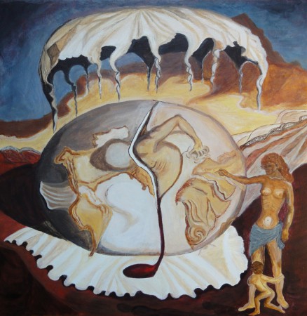 Entstehung der Erde 60cm x 60cm "frei nach Dali"